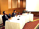 Prof. Kazuhito Ikeo (Keio University), Mr. Syusaku Minoda (KKR & Co.) and Mr. Tetsuo Seki (Nippon Steel Corporation)